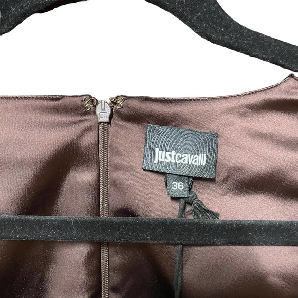 Just Cavalli Brown Python Snake Print Bodycon Sheath‎ Dress Size 36 / US 0 - Picture 4 of 12